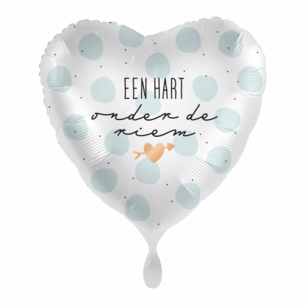 Hart onder de riem Folieballon hart, 43 cm Hart onder de riem Folieballon hart, 43 cm