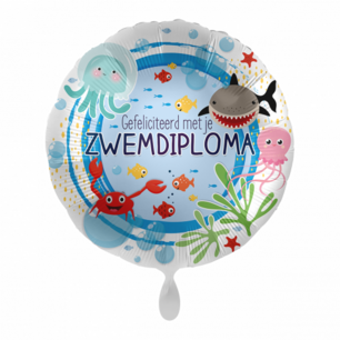 Zwemdiploma Folieballon, 43 cm Zwemdiploma Folieballon, 43 cm
