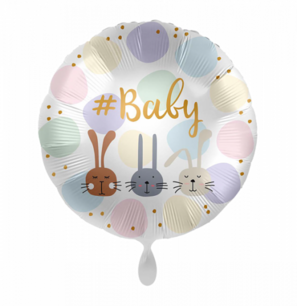 Geboorte: #Baby Folieballon, 43 cm Geboorte: #Baby Folieballon, 43 cm