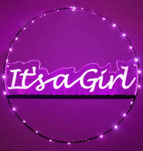 It's a Girl (raam) decoratie met licht It's a Girl (raam) decoratie met licht