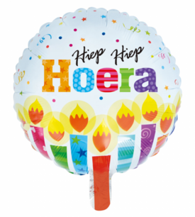 Hiep Hiep Hoera Folieballon, 46cm Hiep Hiep Hoera Folieballon, 46cm