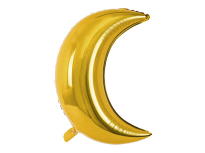 Maan Folieballon goud, 60 cm Maan Folieballon goud, 60 cm