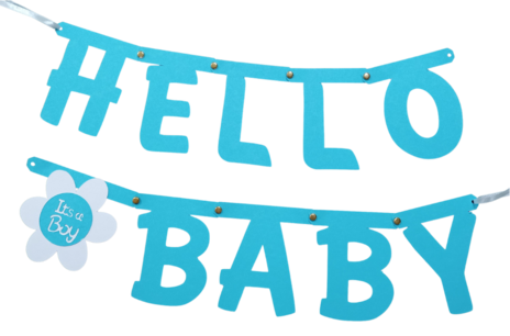 Hello Baby - It's a boy slinger, incl zuignapjes Hello Baby - It's a boy slinger, incl zuignapjes