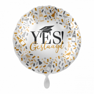 YES! Geslaagd Folieballon, 43 cm YES! Geslaagd Folieballon, 43 cm