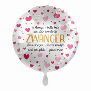 Zwanger Folieballon, 43 cm Zwanger Folieballon, 43 cm