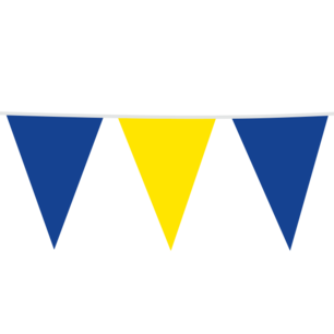 Blauw-Geel Vlaggenlijn XL, 10 meter Blauw-Geel Vlaggenlijn XL, 10 meter