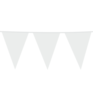 Wit vlaggenlijn XL, 10 meter Wit vlaggenlijn XL, 10 meter