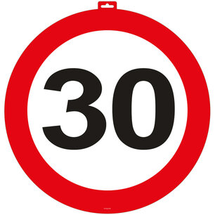 30 jaar, Verkeersbord plastic, 47 cm 30 jaar, Verkeersbord plastic, 47 cm