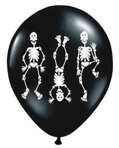 Halloween skeletjes ballon, 30 cm Halloween skeletjes ballon, 30 cm