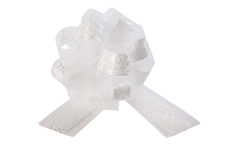 Decoratie bloem/strik met hartjes, DIY Decoratie bloem/strik met hartjes, DIY