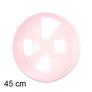 Roze bubble clearz ballon, 45 cm Roze bubble clearz ballon, 45 cm