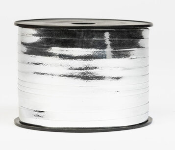 Zilver metallic Krullint, 5 mm, rol 250 m Zilver metallic Krullint, 5 mm, rol 250 m