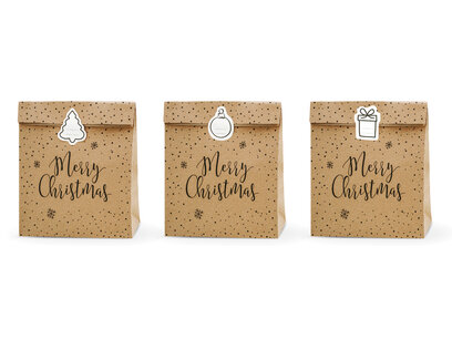 Merry Christmas XL gift bags, 3 stuks Merry Christmas XL gift bags, 3 stuks