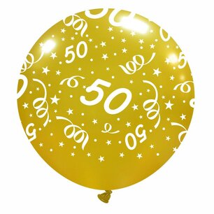 50 jaar goud XL ballon, 65 cm 50 jaar goud XL ballon, 65 cm
