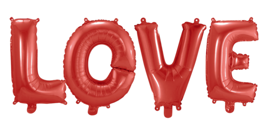 LOVE Folieletters, rood LOVE Folieletters, rood