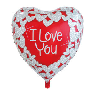 I love you XL Folieballon hart, 92 cm I love you XL Folieballon hart, 92 cm