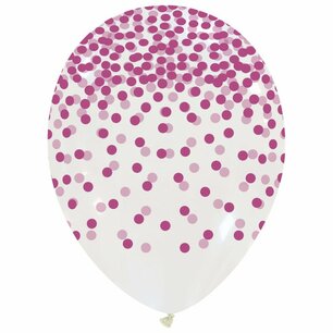 Paars Confetti Rain ballon, 30 cm Paars Confetti Rain ballon, 30 cm
