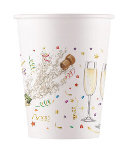 Sparkling Celebration Bekers, papier, 8 stuks Sparkling Celebration Bekers, papier, 8 stuks