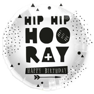 Hip Hip Hooray Folieballon, 45 cm Hip Hip Hooray Folieballon, 45 cm