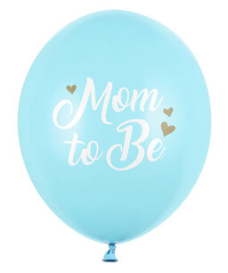 Mom to Be Ballon blauw, 30cm Mom to Be Ballon blauw, 30cm