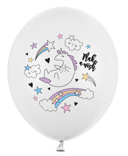 Unicorn -Make a Wish- Ballonnen, 6 stuks, 30cm Unicorn -Make a Wish- Ballonnen, 6 stuks, 30cm