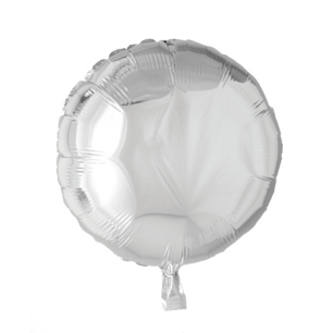 Zilver Rond Folieballon, 46 cm Zilver Rond Folieballon, 46 cm