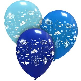 Onderwater ballonnen mix, 6 stuks, 30cm Onderwater ballonnen mix, 6 stuks, 30cm