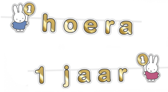1 jaar Nijntje letterslinger 1 jaar Nijntje letterslinger