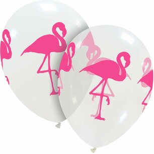 Flamingo ballonnen mix, 6 stuks, 30cm Flamingo ballonnen mix, 6 stuks, 30cm