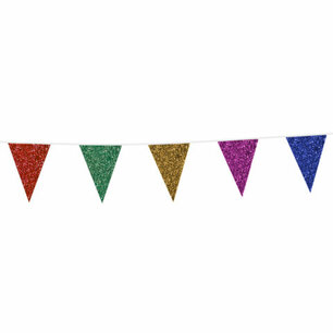 Multicolor glitterslinger, 6 m, 20x30cm Multicolor glitterslinger, 6 m, 20x30cm