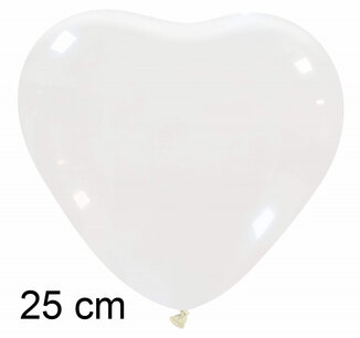Transparant Hart Ballon (25cm) Transparant Hart Ballon (25cm)