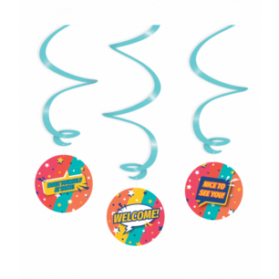 Welcome Swirl Hangdeco, 3 st. Welcome Swirl Hangdeco, 3 st.
