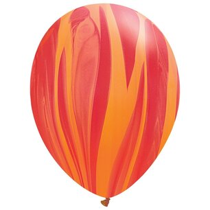 Rood-oranje Superagate (marmer) Ballon (28cm) Rood-oranje Superagate (marmer) Ballon (28cm)