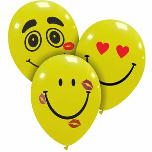 Smiley Love ballonnen, 5 stuks, 30 cm Smiley Love ballonnen, 5 stuks, 30 cm