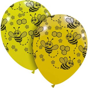 Bijtjes ballonnen, 6 stuks, 30cm Bijtjes ballonnen, 6 stuks, 30cm