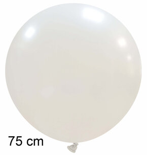 Wit Metallic XXL Ballon, 75cm Wit Metallic XXL Ballon, 75cm