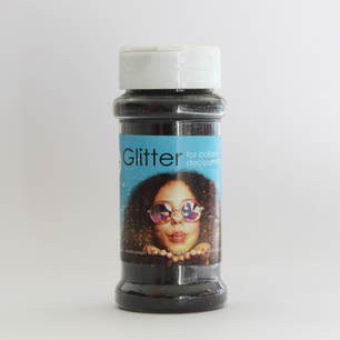 Zwart glitter, 100 gram Zwart glitter, 100 gram