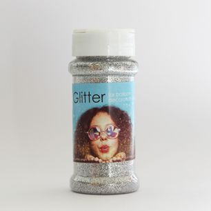 Zilver glitter, 100 gram Zilver glitter, 100 gram