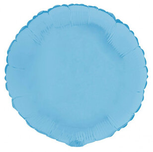 Blauw, babyblauw pastel Folieballon, 45 cm Blauw, babyblauw pastel Folieballon, 45 cm