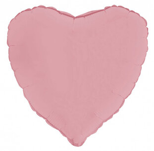 Babyroze pastel Hart Folieballon, 45 cm Babyroze pastel Hart Folieballon, 45 cm