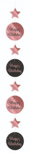 Happy Birthday hangdeco rose/black Happy Birthday hangdeco rose/black