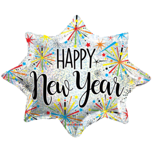Happy New Year folieballon, 45 cm Happy New Year folieballon, 45 cm