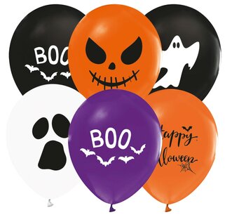 Happy Halloween ballonnen mix, 8 stuks Happy Halloween ballonnen mix, 8 stuks