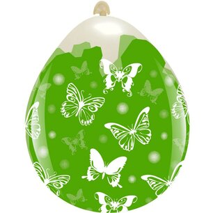 Vlinders stuffer ballon, transparant, 45 cm Vlinders stuffer ballon, transparant, 45 cm