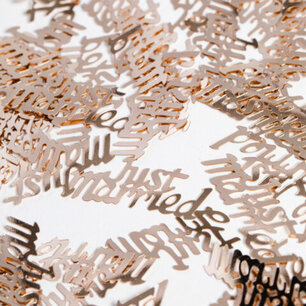Just Married rose gold Sierconfetti / Tafeldecoratie, 14 gram Just Married rose gold Sierconfetti / Tafeldecoratie, 14 gram