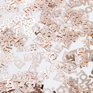 LOVE rose gold Sierconfetti / Tafeldecoratie, 14 gram LOVE rose gold Sierconfetti / Tafeldecoratie, 14 gram