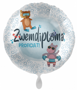 Zwemdiploma Proficiat Folieballon, 43 cm Zwemdiploma Proficiat Folieballon, 43 cm