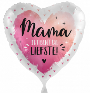 Mama jij bent de liefste Folieballon, 43 cm Mama jij bent de liefste Folieballon, 43 cm