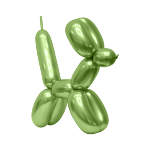 Groen: lichtgroen Chrome Modelleerballon Medium Groen: lichtgroen Chrome Modelleerballon Medium
