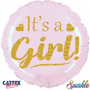 It's a Girl Sparkle folieballon, 45 cm It's a Girl Sparkle folieballon, 45 cm